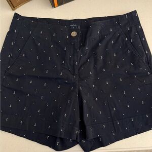 NAUTICA BRAND NEW NEVER WORN Navy Blue Women's Shorts with Anchor Print